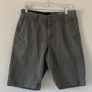 Volcom Shorts Youth Teen Size 29 True Gray Flat Front